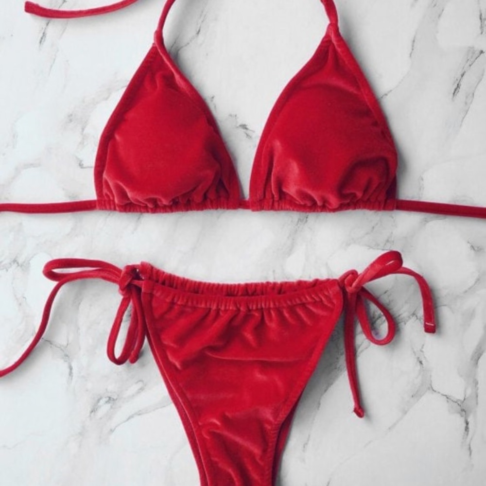 Red Velvet Bikini size S